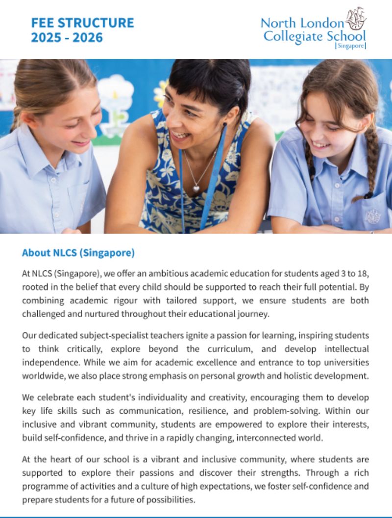 NLCS (Singapore) Fee Structure